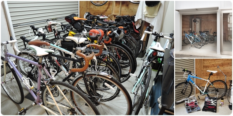 Bike storage space in Shimanami Guesthouse Cycylonoie