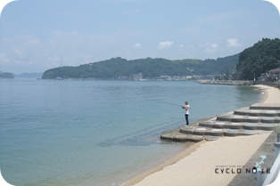Picture of Shimanami kaido cycling: Nagahama Beach in Oshima island of the Shimanami kaido