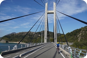 ゆめしま海道サイクリング：ゆめしま海道の橋を渡る