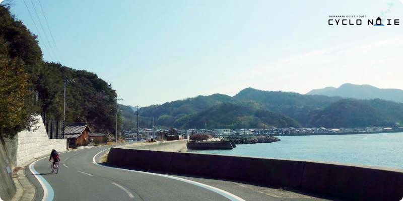 しまなみ海道の大島のサイクリングイメージ風景