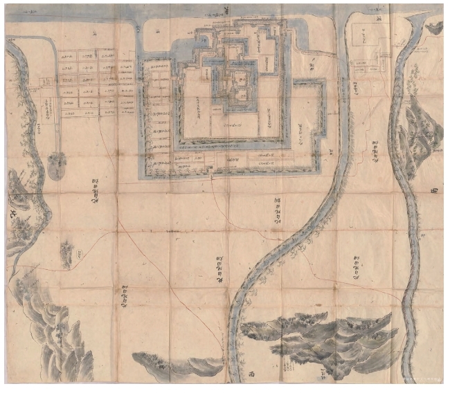 今治城下絵図より（愛媛県立歴史文化博物館）